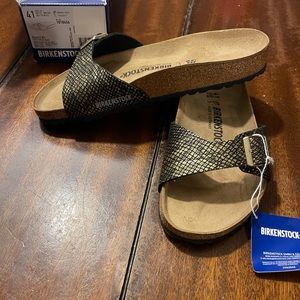 NWT BIRKENSTOCK MADRID SHINY PYTHON